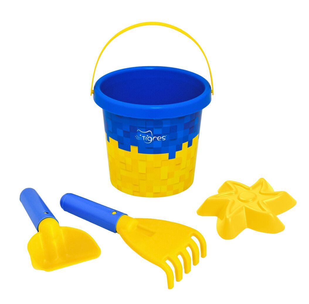 Tigres 39949 Ukrainian Pixel Sand Toy Set, 4 pcs