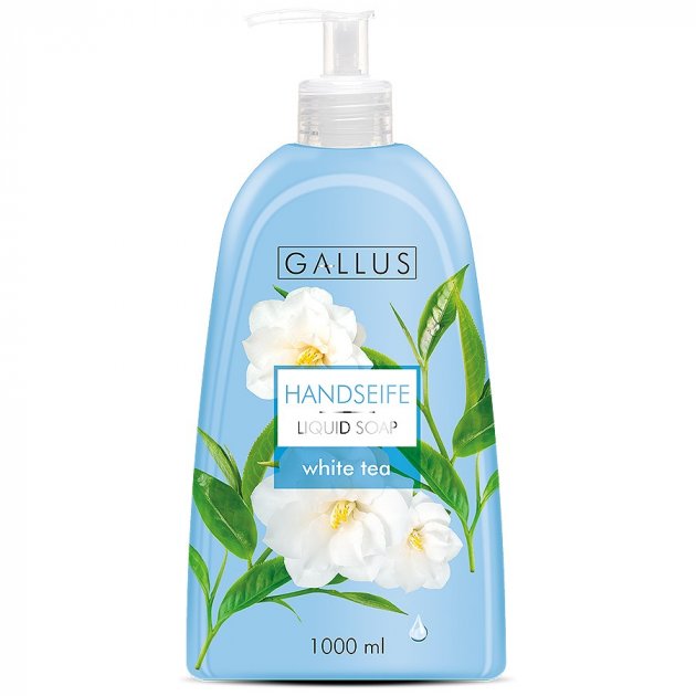 Gallus White Tea with Pump Liquid Hand Soap, 1 L