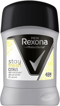 Rexona Stay Fresh Citrus Men's Antiperspirant Deodorant Stick, 50 mL