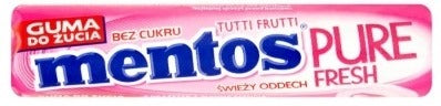 Mentos Pure Fresh Tutti Frutti Chewing Gum, 15.5 g