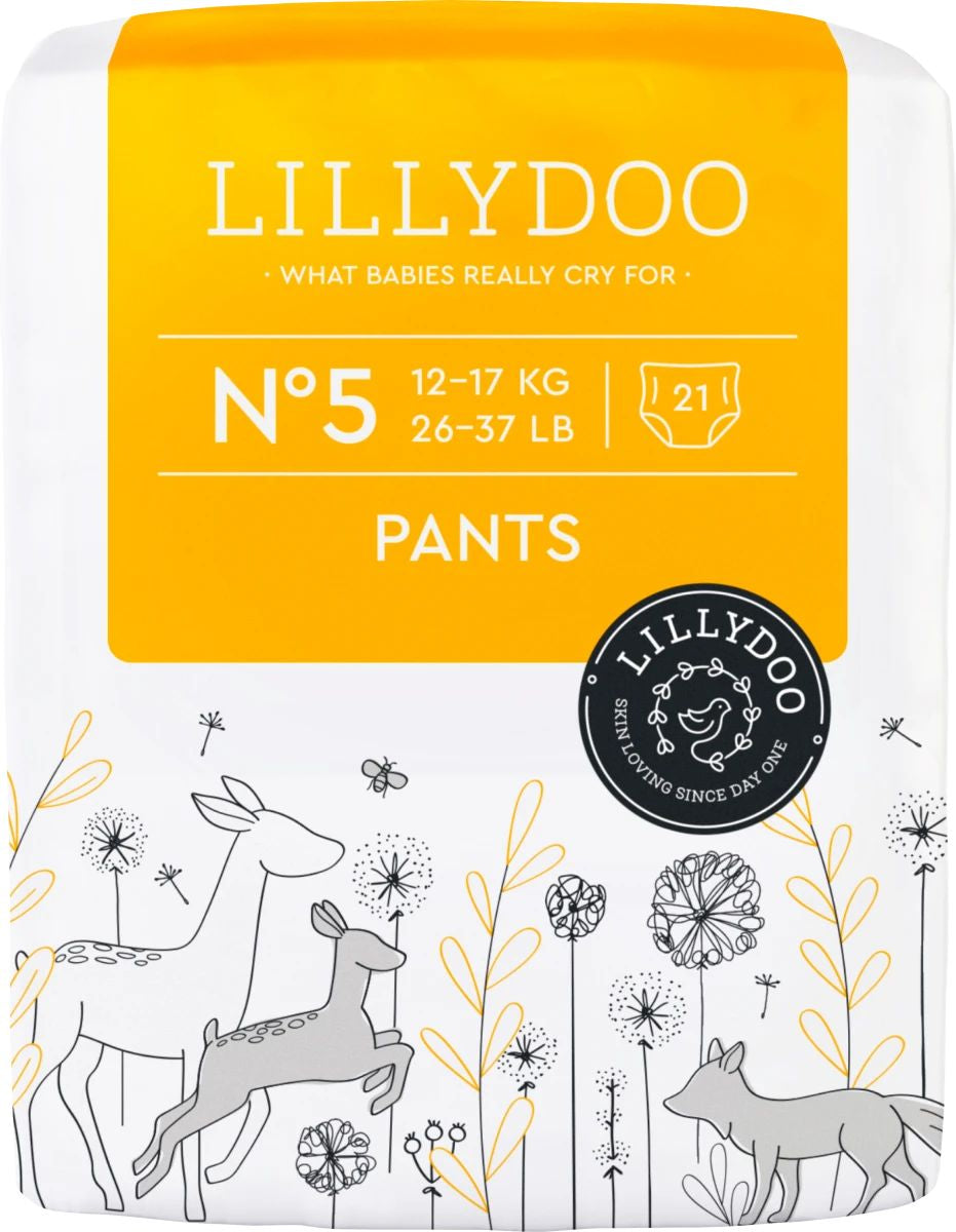 Lillydoo Size 5 Baby Pull-Up Diaper Pants, 12-17 kg, 21 pcs