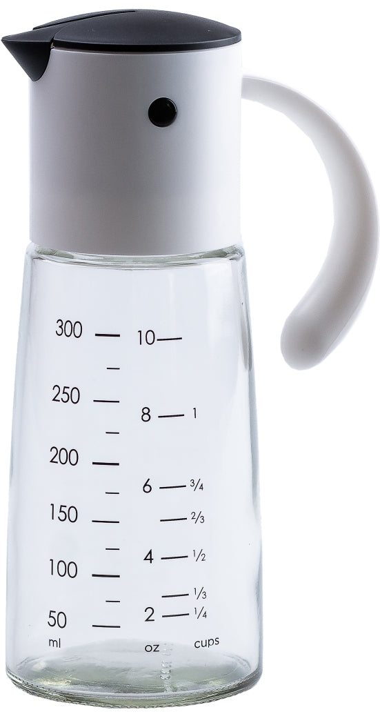 HP16297B Black Oil & Vinegar Bottle with Gravity Lid, 300 mL