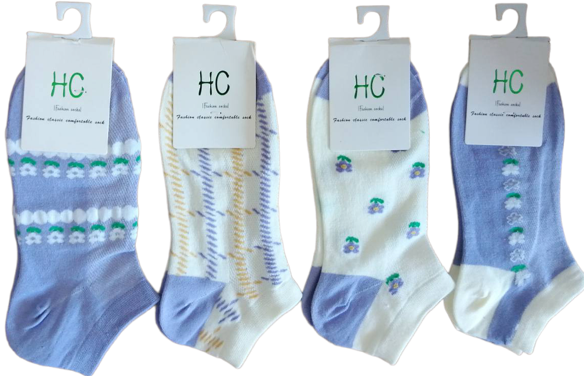NS GB18401-2010 Women's Short Socks, Size 22-25 cm