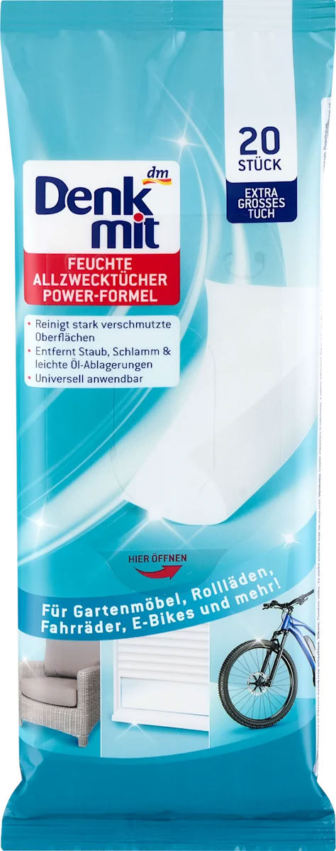 Denkmit Heavy Duty All-Purpose Cleaning Wet Wipes, 20 pcs