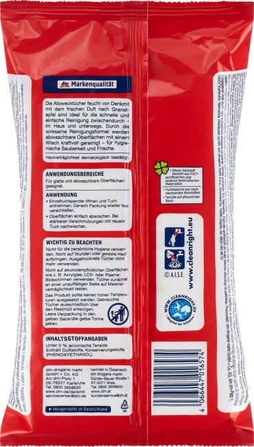 Denkmit Pomegranate All-Purpose Cleaning Wet Wipes, 50 pcs - Image 2