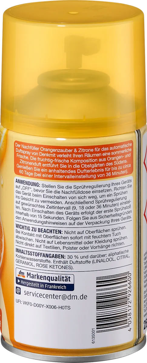Denkmit Orange Magic & Lemon Air Freshener Refill, 250 mL - Image 3