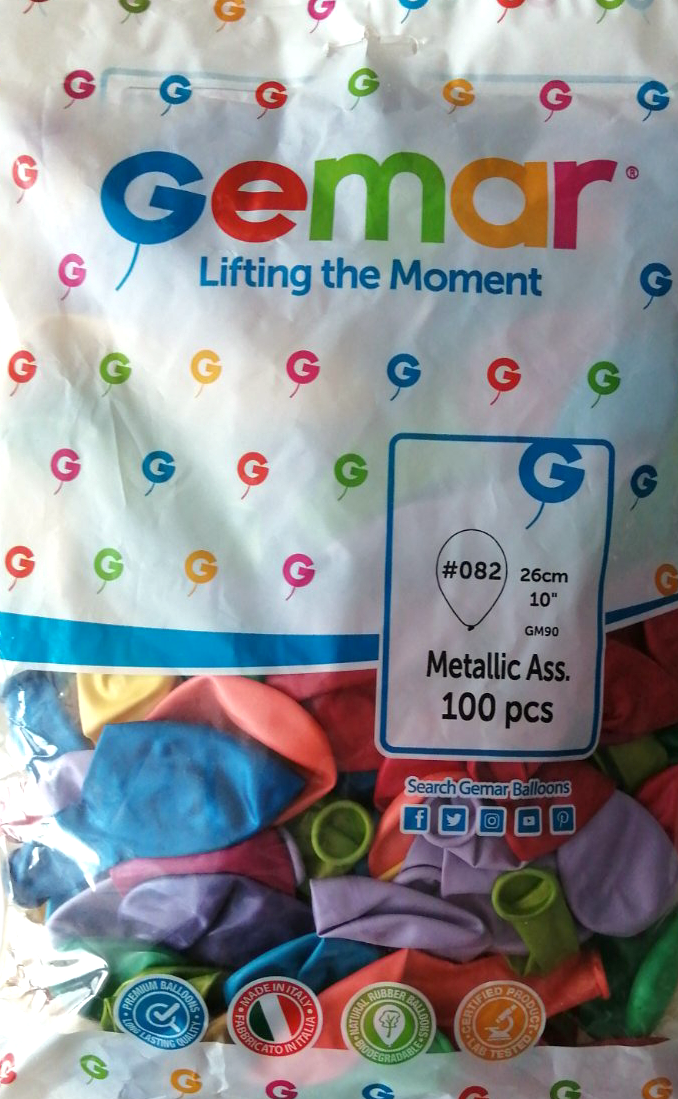 Gemar 10 Pearl Balloons, 26 cm (Price per 1 pc)