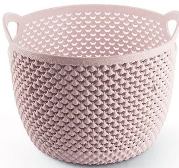 Ucsan Plastik M-153 Round Knit-Style Basket, 19 x 15.5 cm, 3.3 L - Image 2