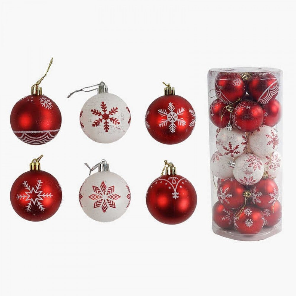 C 67616 Christmas Ball Ornaments, 6 cm Diameter, 24 pcs