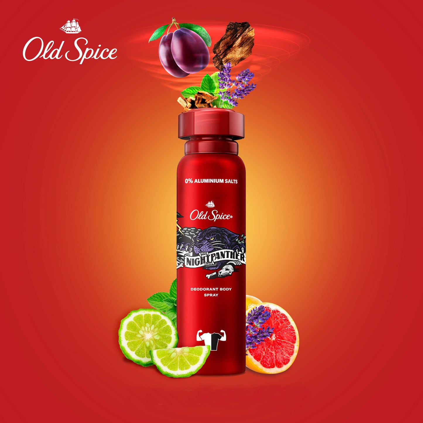 Old Spice Night Panther Deodorant Spray, 150 mL - Image 2