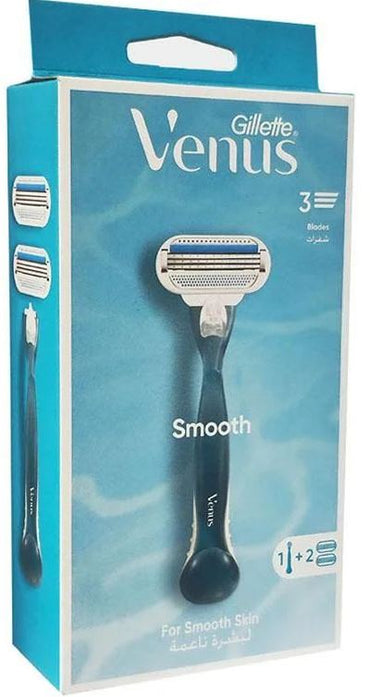 Gillette Venus Smooth 3-Blade Women's Razor with 2 Cartridges - Image 2