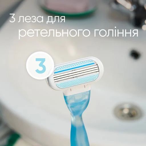 Gillette Venus Smooth 3-Blade Women's Razor with 2 Cartridges - Image 4