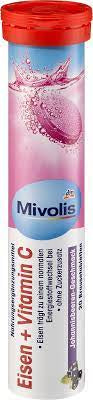 Mivolis Eisen + Vitamin C Effervescent Vitamin Tablets, 20 pcs, 82 g
