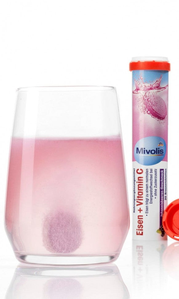 Mivolis Eisen + Vitamin C Effervescent Vitamin Tablets, 20 pcs, 82 g - Image 3