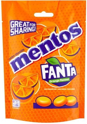 Mentos Fanta Orange Chewy Dragees, 160 g