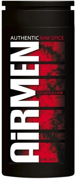 Authentic Airmen Raw Spice 2-in-1 Shower Gel & Shampoo, 400 mL