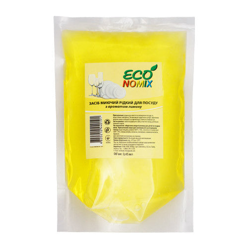 Economix Lemon Refill Pouch Dishwashing Liquid, 450 mL