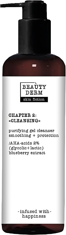 Beautyderm Skin Fiction Facial Cleansing Gel with AHA Acids & Blueberry, 200 mL