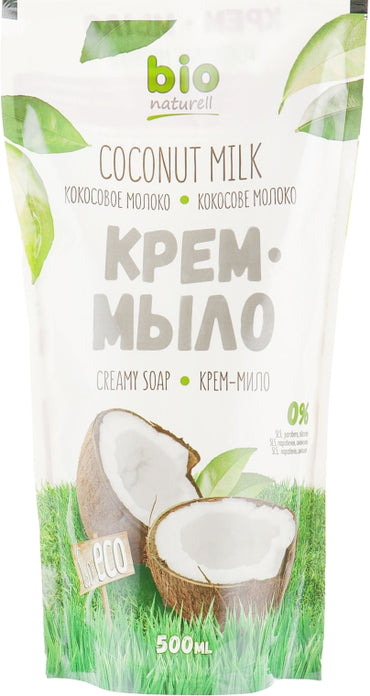 Bio Naturell Coconut Milk Refill Pouch Liquid Cream Soap, 500 mL - Image 2
