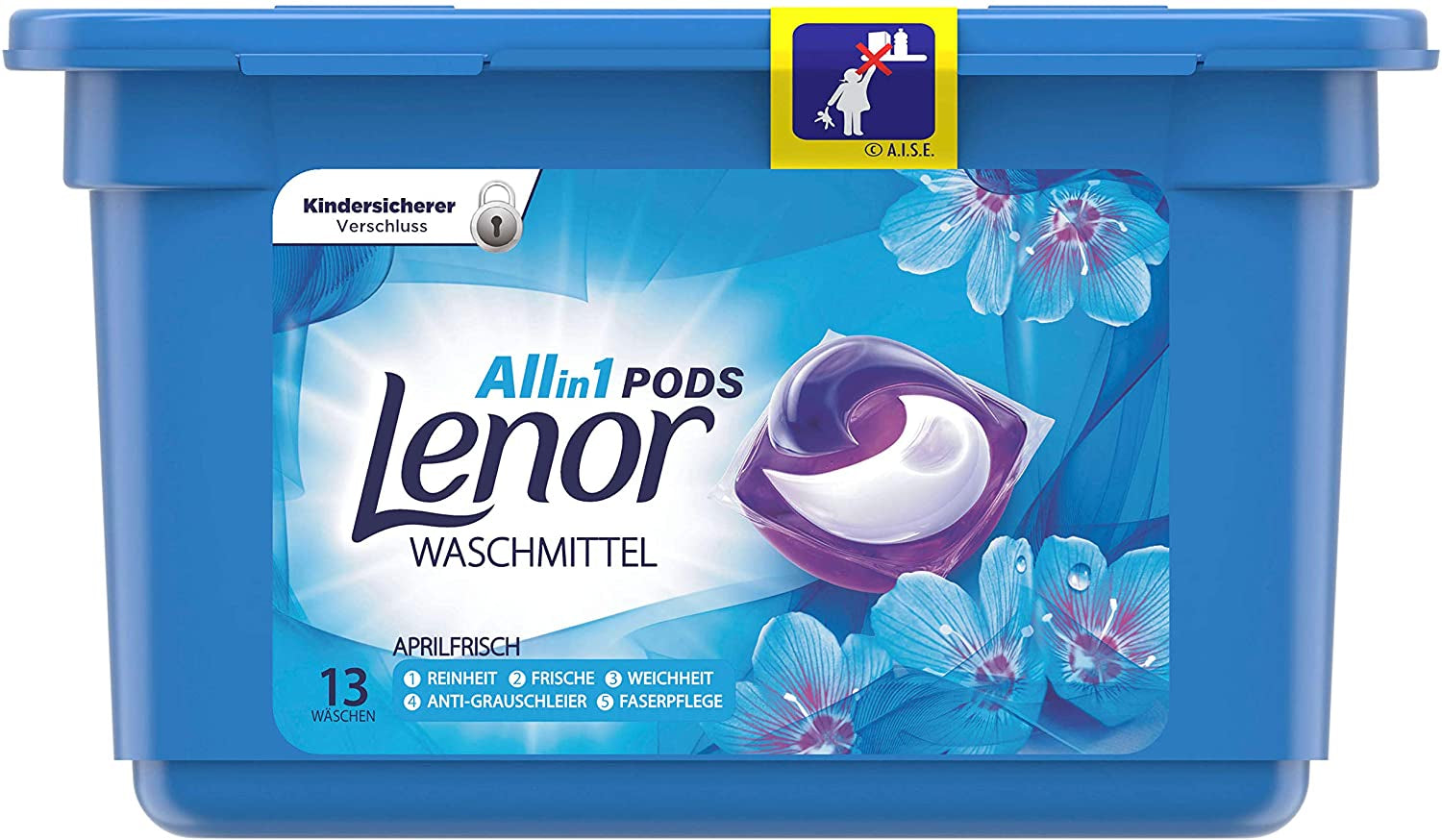 Lenor all in 1 pods Aprilfrisch Laundry Pods, 13 pcs, Priced per Piece