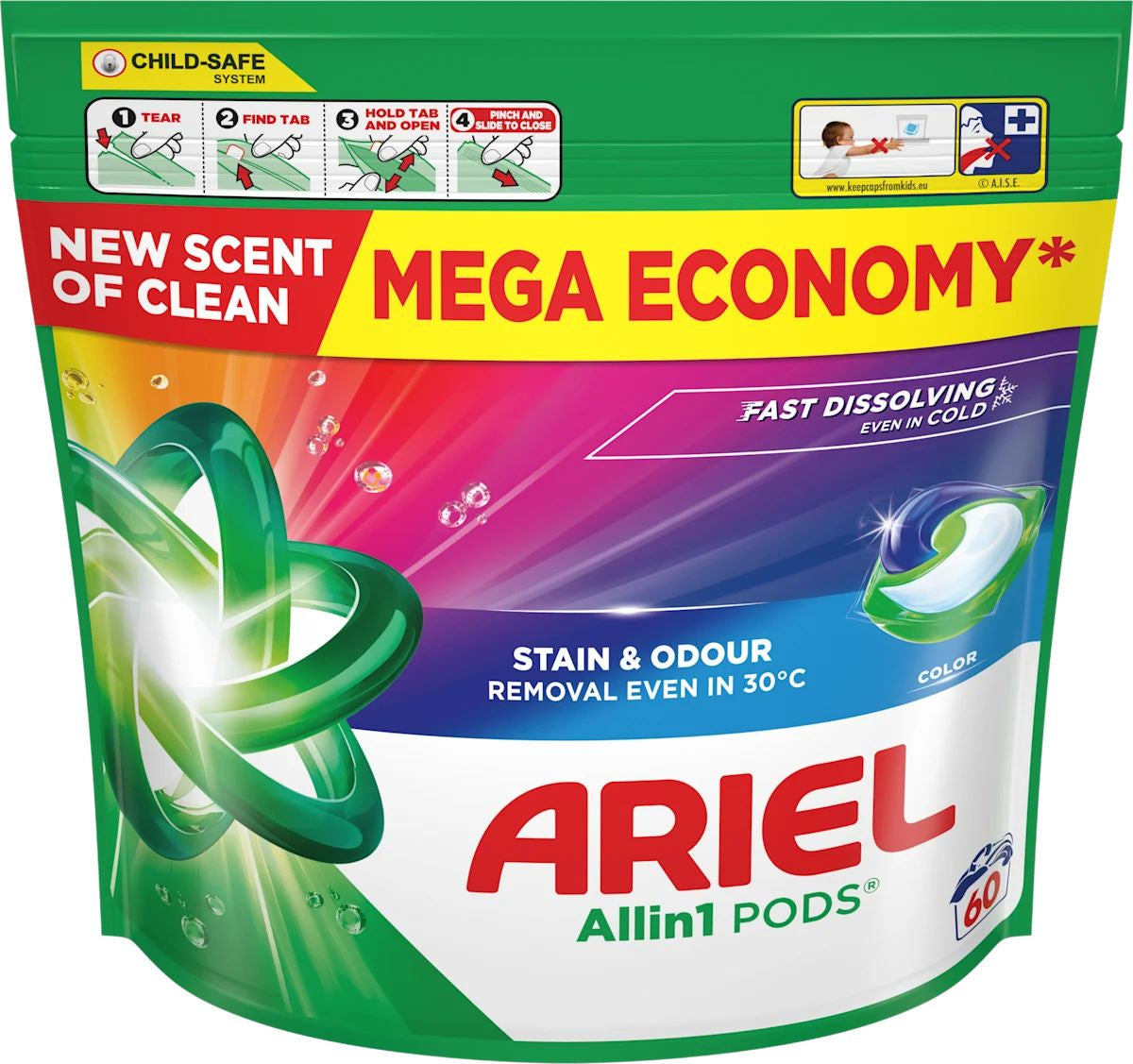 Ariel Color Laundry Detergent Pods, 60 pcs (Price per 1 pc) - Image 2