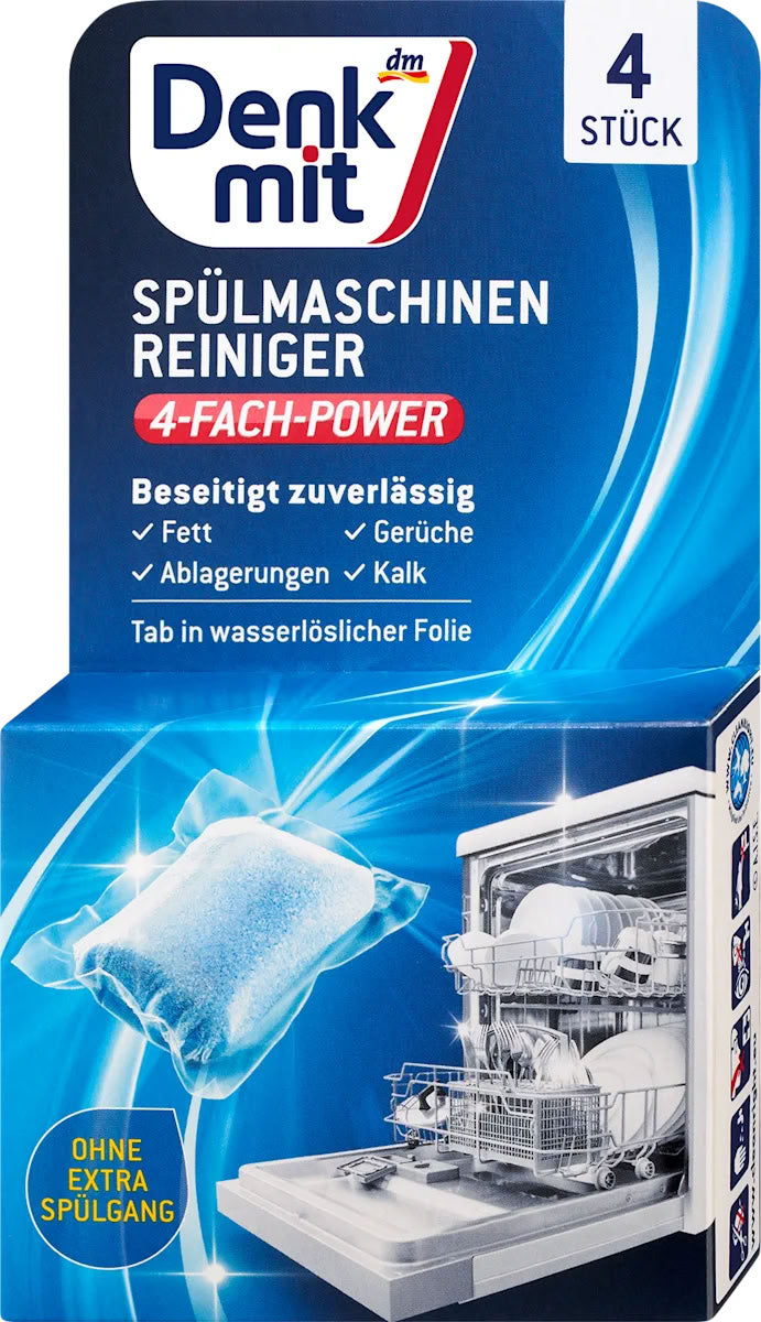 Denkmit Dishwasher Cleaner Tablets, 4 pcs