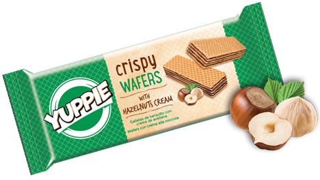 Yuppie Hazelnut Cream Wafers, 65 g