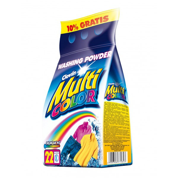 Clovin Multi Color Laundry Detergent Powder, 2.2 kg Bag