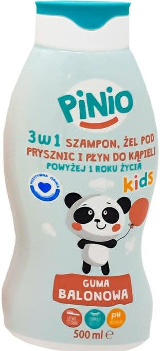 Pinio 3-in-1 Bubble Gum Shampoo, 500 mL
