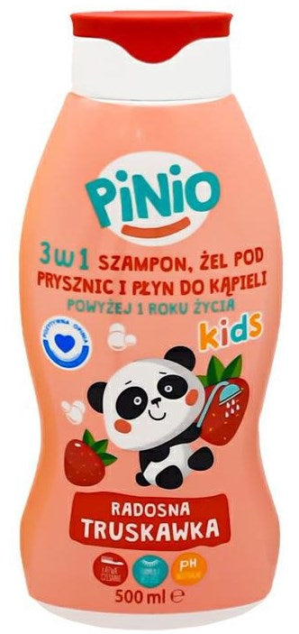 Pinio 3-in-1 Strawberry Shampoo, 500 mL