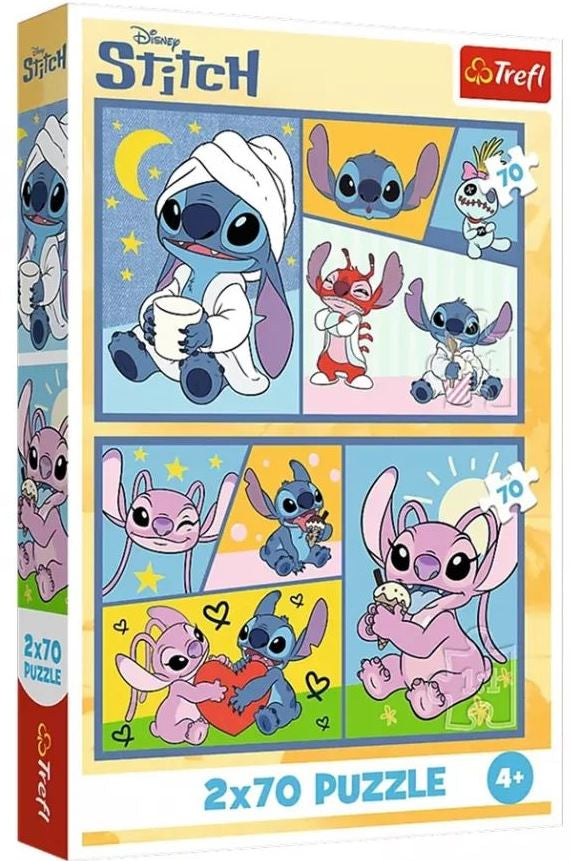 Trefl Pazly 34444 Lilo i Stitch Zi Stitchem ne nudno 2 x 70 elementiv