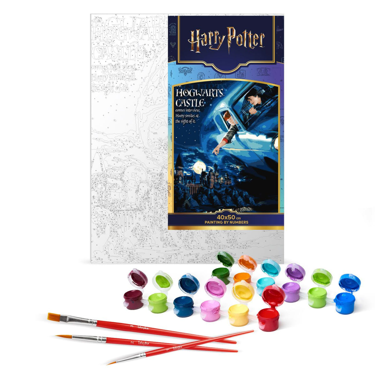 Ideyka KNO8719 Flight by Car Paint-by-Numbers Set with Metallic Paints, 40 x 50 cm - Image 2