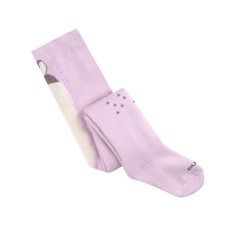 Duna 4944 Kids' Cotton Tights, 6-12 Months, 68-74 cm, Light Pink - Image 2