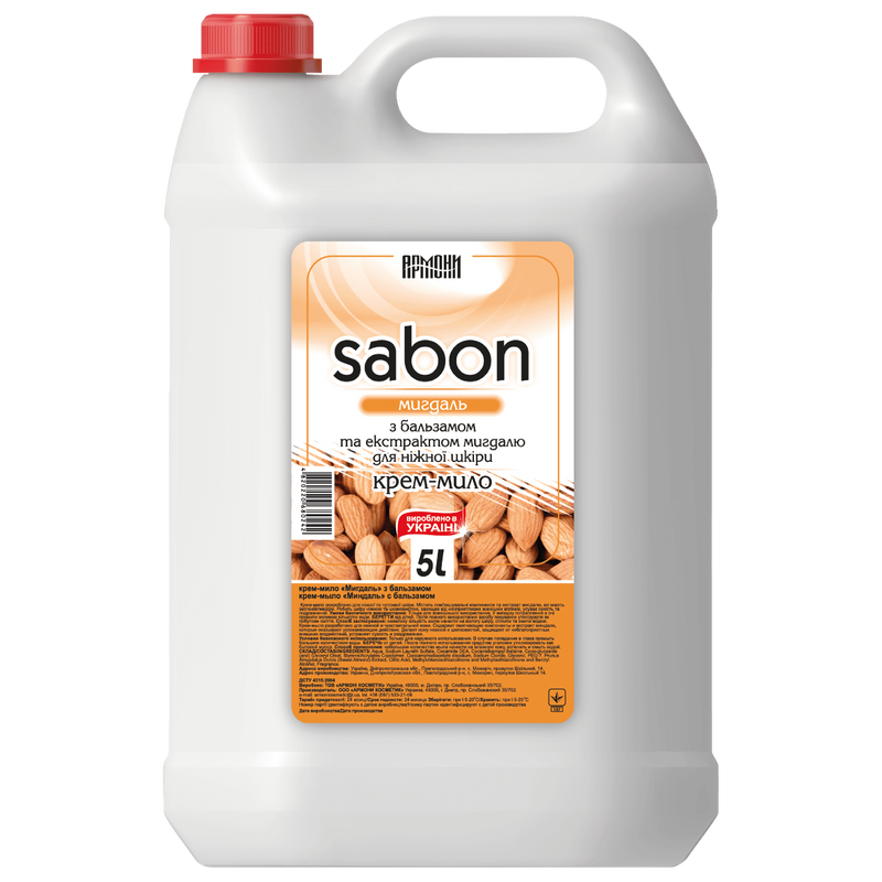 Armoni Sabon Almond Liquid Cream Soap Canister, 5 L