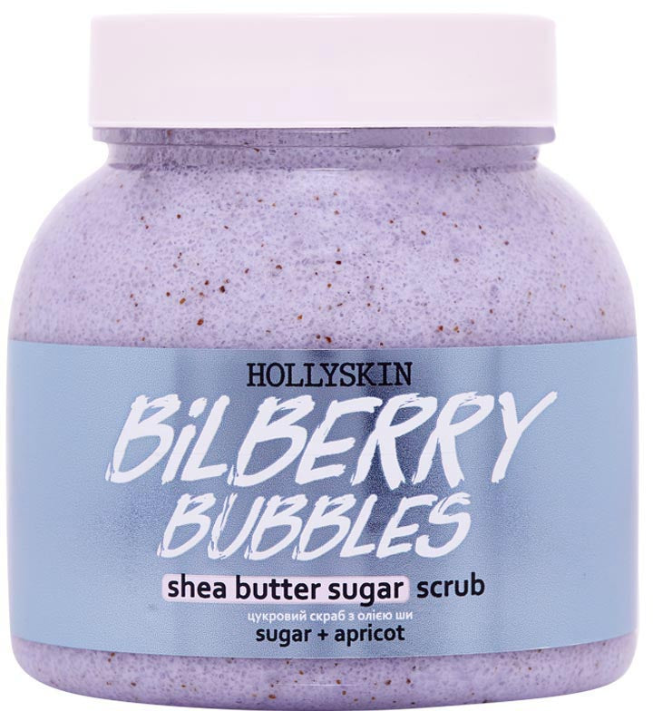 Hollyskin Bilberry Bubbles Shea Butter & Perlite Sugar Body Scrub, 300 mL