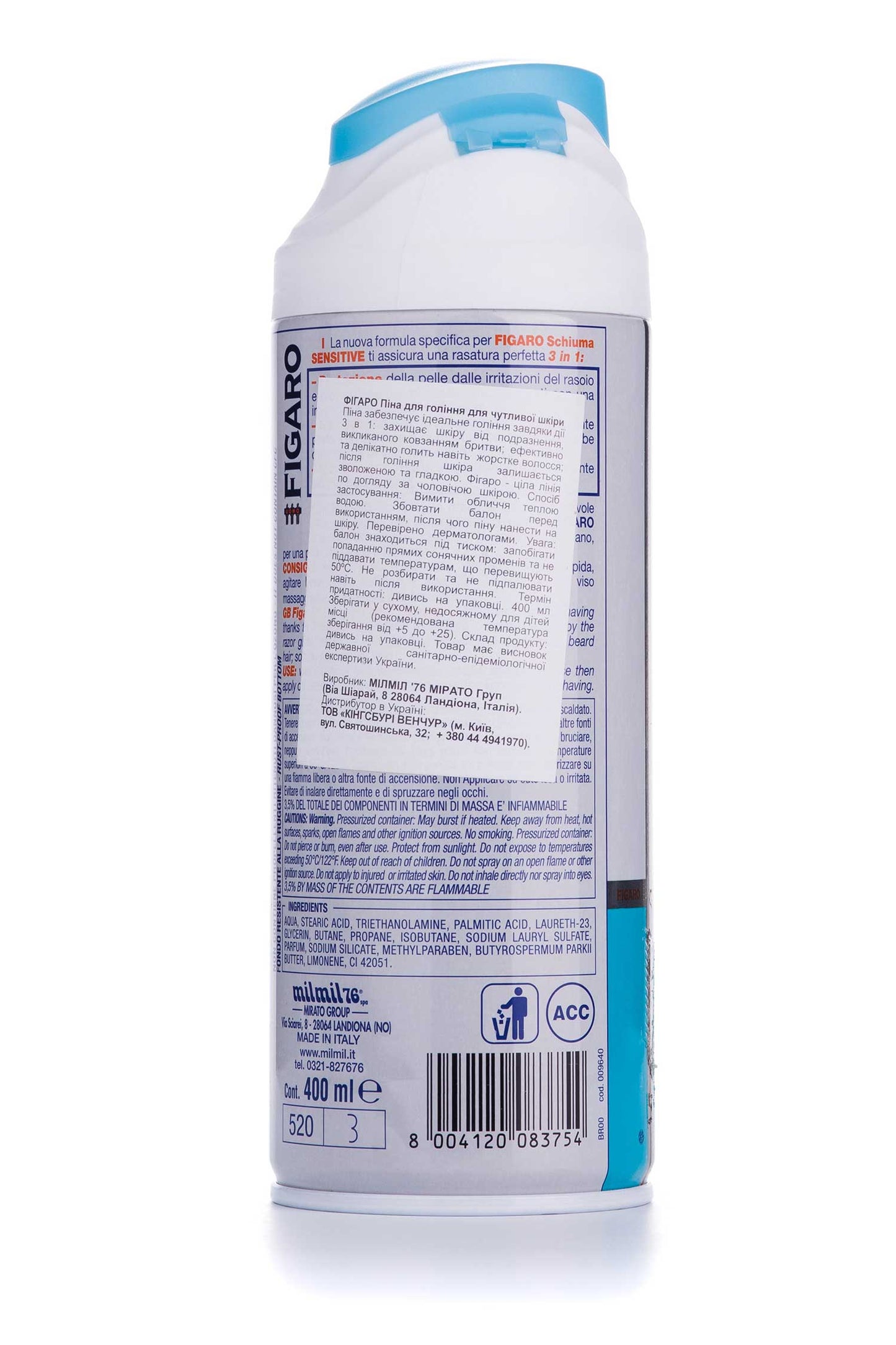 Figaro Sensitive Shaving Foam, 400 mL - Image 4