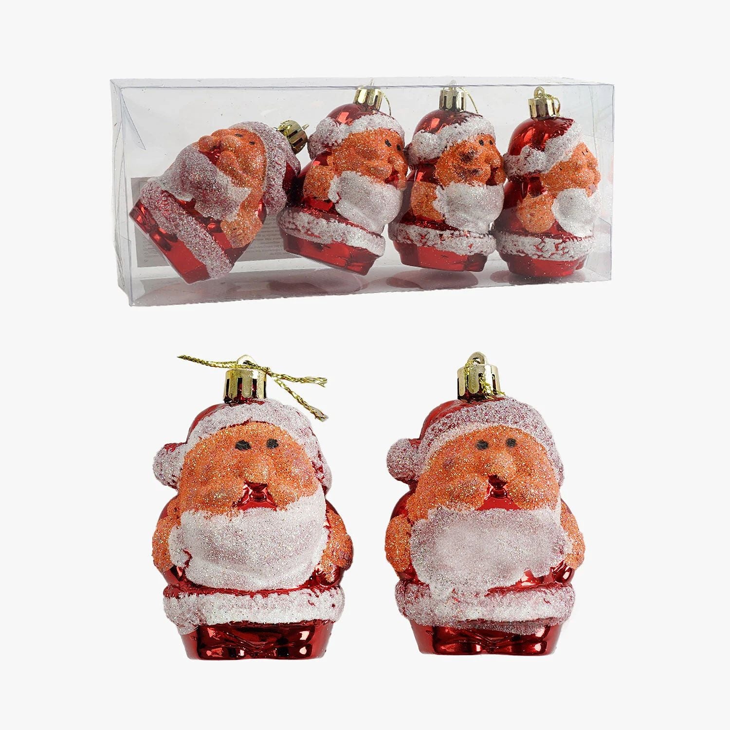 C 67222 Santa Claus Christmas Ornaments, 4 pcs