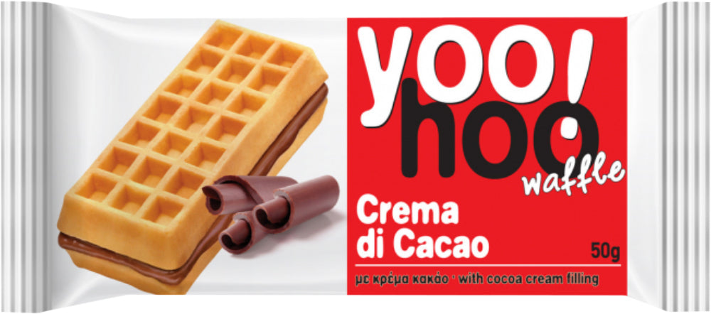 Ambrosia Yoo! Hoo Belgian Waffle with Cocoa Filling, 50 g