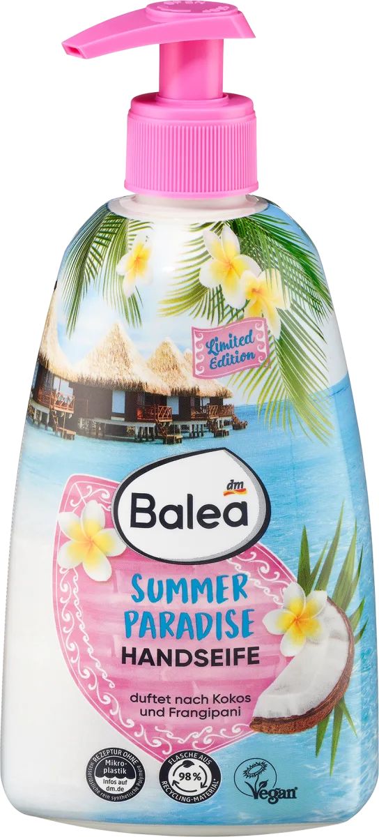 Balea Summer Paradise Liquid Cream Soap with Pump, 500 mL