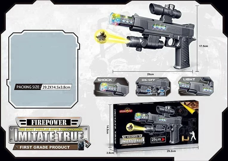 Firepower Imitate True 828B Toy Pistol in Box, 29 cm - Image 2
