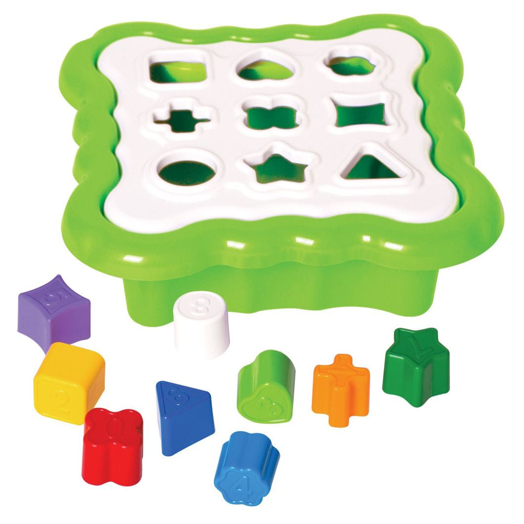 Tigres Smart Shapes 39521 Light Green Shape Sorter, 10 pcs