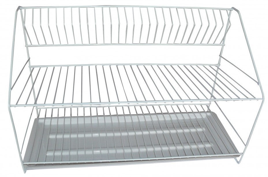 Two-Tier Dish Drying Rack, 22 x 32 x 50 cm