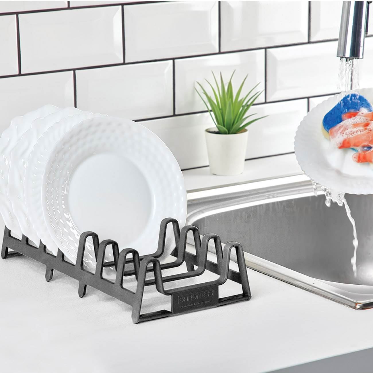 Plastic Dish Drying Rack Baroness BS10146 29x14 x, 6 cm - Image 2