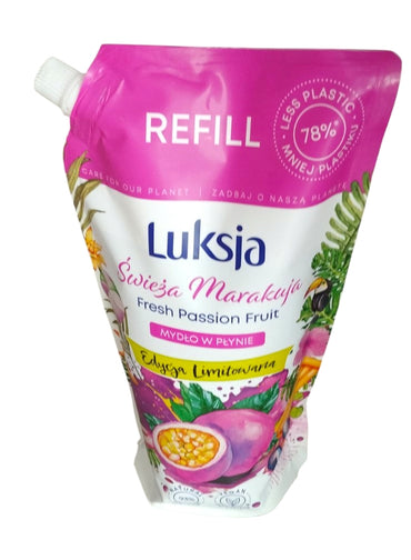 Luksja Fresh Passion Fruit Cream Liquid Hand Soap Refill Pouch, 900 mL - Image 2