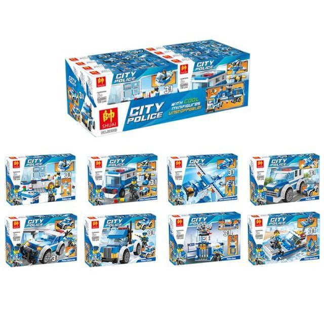 Shuai SH023 3-in-1 City Police Building Set, 110 pcs