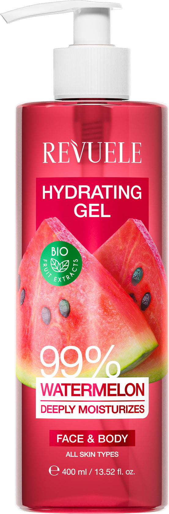 Revuele Watermelon 99% Moisturizing Face & Body Gel, 400 mL