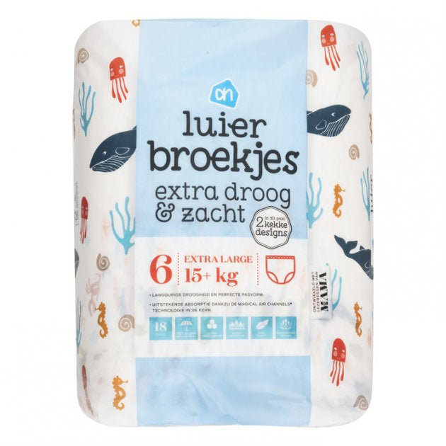 Albert Heijn 6 Baby Pull-Up Diaper Pants, 18 pcs, 15+ kg