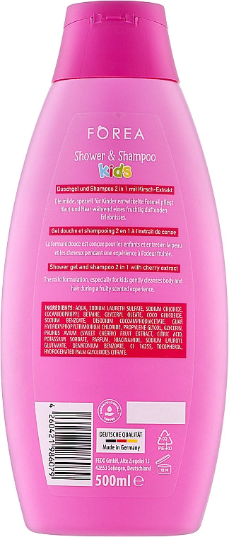 Kids shampoo and shower gel Forea with cherry 500 mL - Image 2