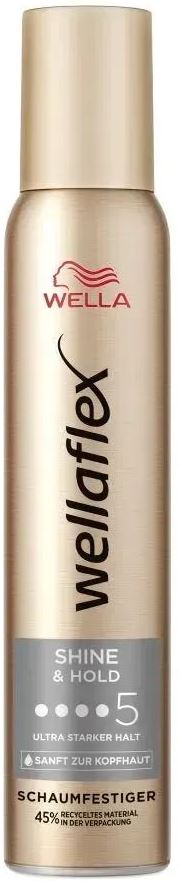 Wellaflex Shine & Hold 5 Hair Mousse, 200 mL - Image 2