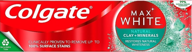 Colgate Max White Clay & Minerals Toothpaste, 75 mL